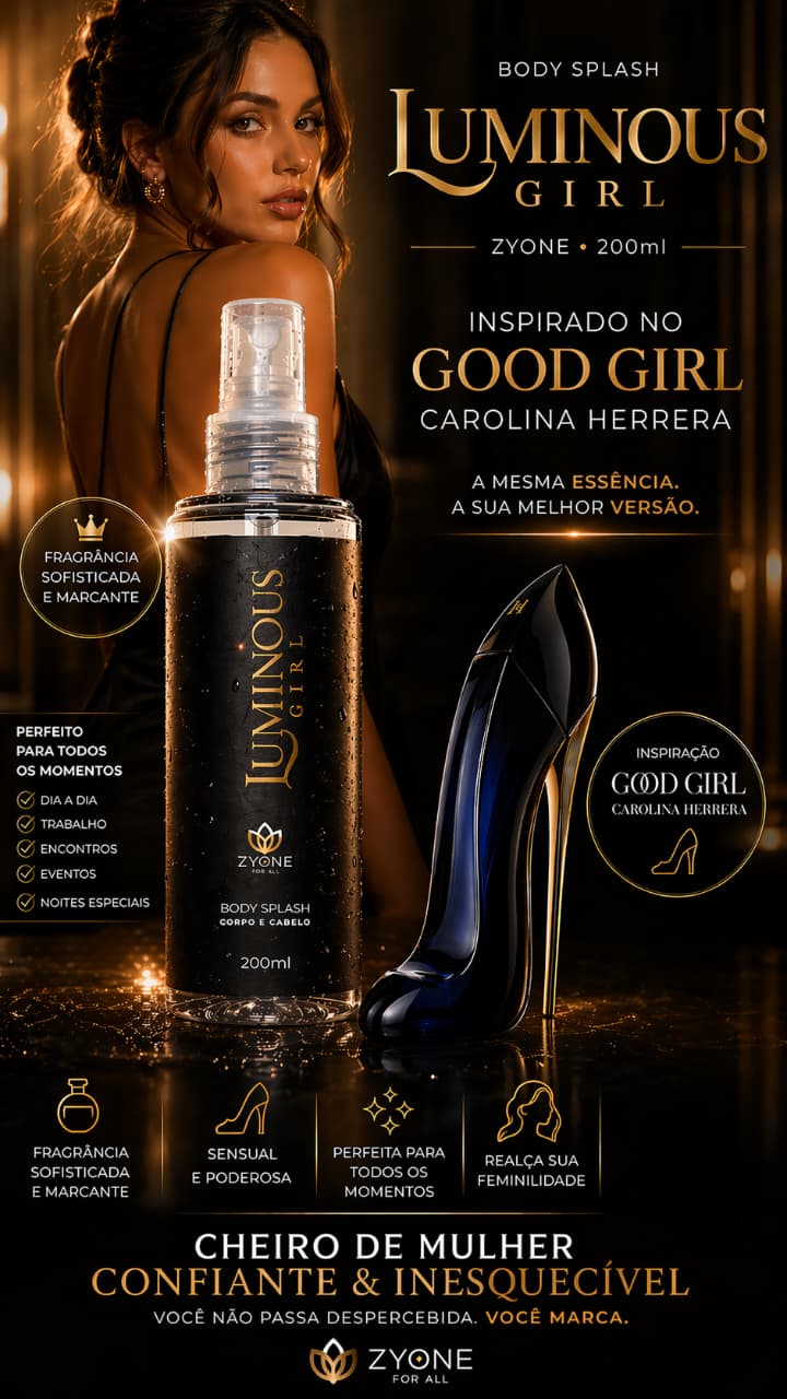 Perfume Zyone Luminous Girl — Inspirado em Good Girl