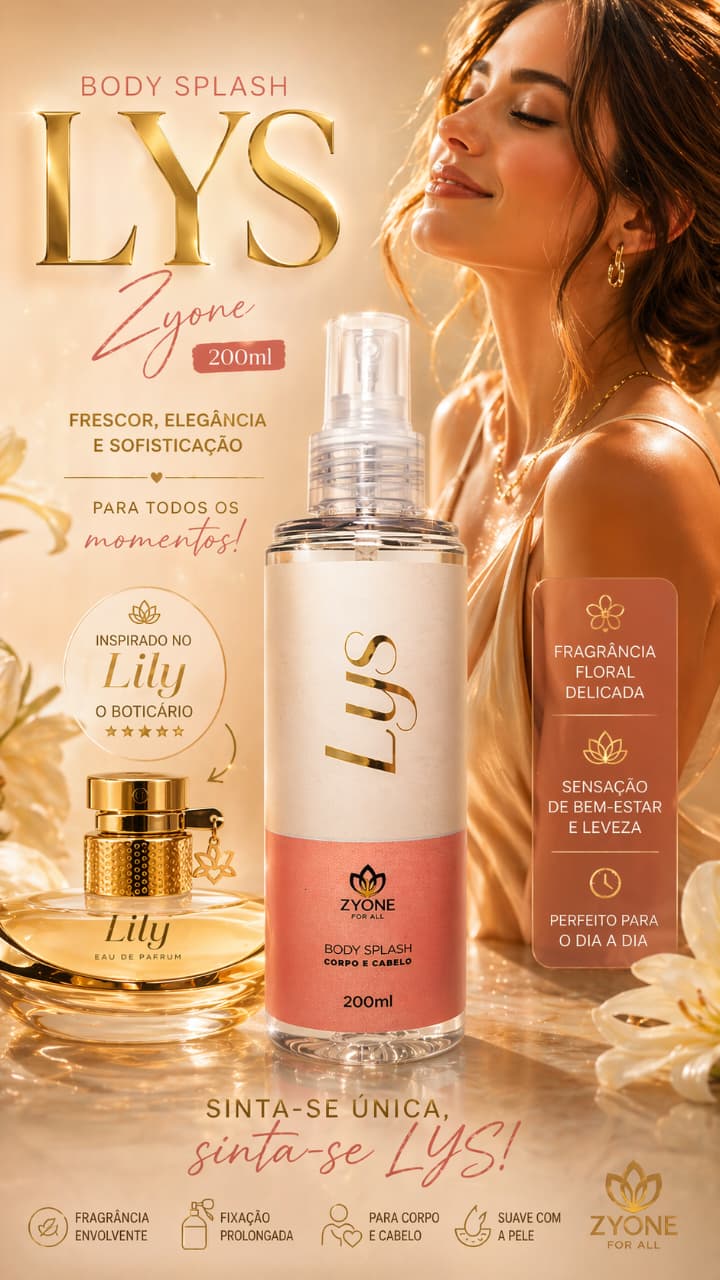 Perfume Zyone LYS — Inspirado em Lily — O Boticário